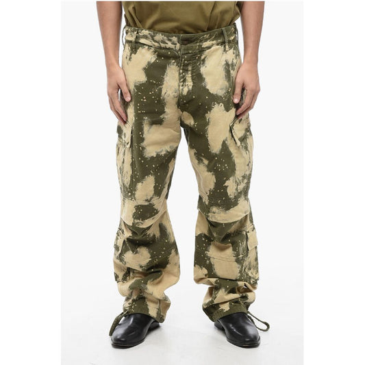 Acid-Wash Effect Cargo Pants