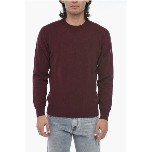Crew Neck LUNETTA Virgin Wool Sweater with Contrasting Patch