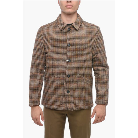 Wool Cloth NORTON Coat with Shetland Motif