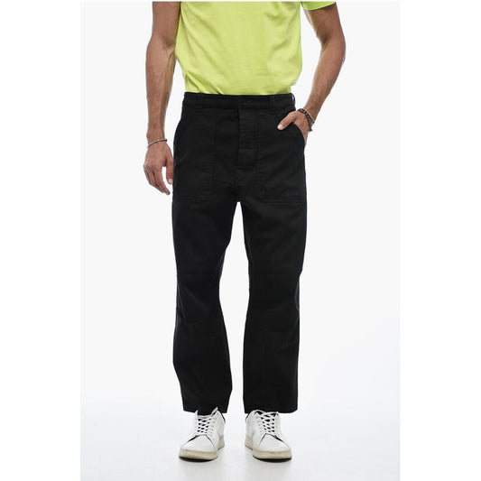Low-Waist Cotton Stretch Pants
