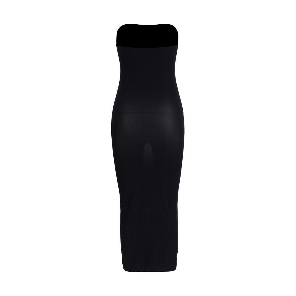 Black Polyamide Casual Dress
