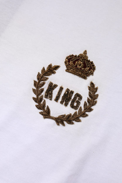 White King Crown Cotton Crew Neck T-shirt