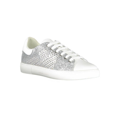 Silver Leather Women Sneaker