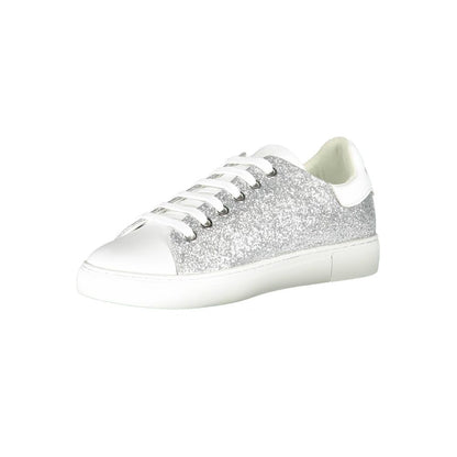 Silver Leather Women Sneaker
