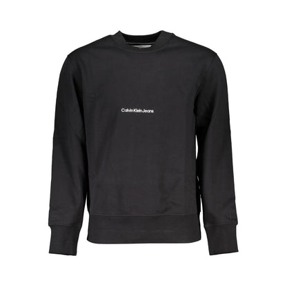 Black Cotton Men Sweater