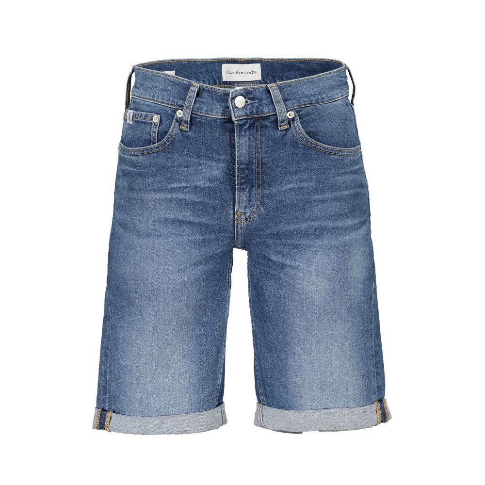 Blue Cotton Men's Jeans Short