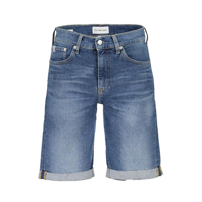Blue Cotton Men's Jeans Short
