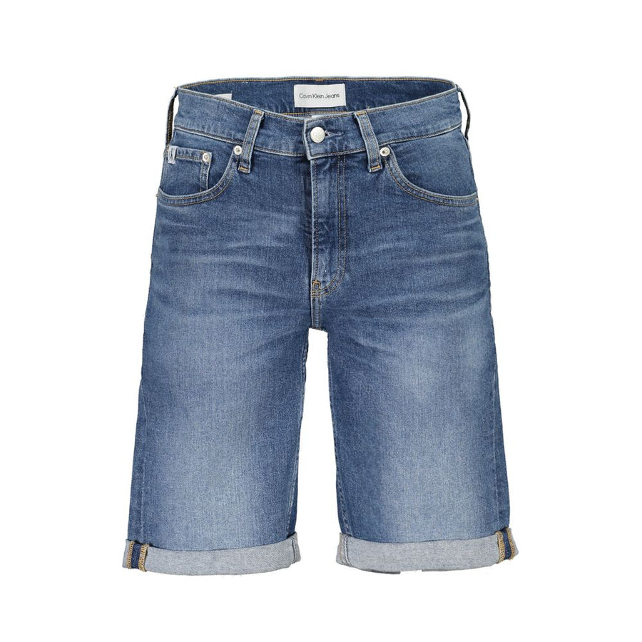 Blue Cotton Men's Jeans Short