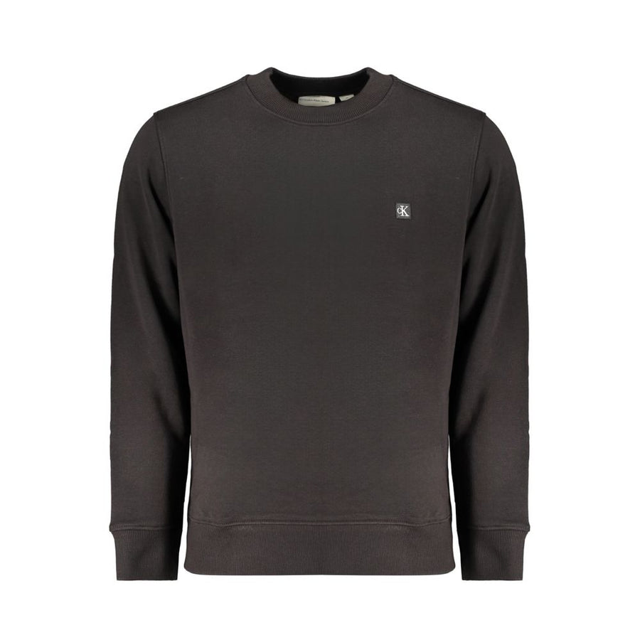 Black Cotton Men Sweater