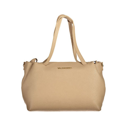 Beige Polyethylene Women Handbag