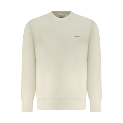 Beige Cotton Men Sweater