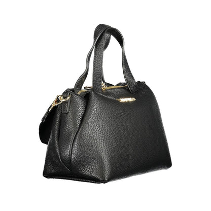 Black Polyethylene Women Handbag