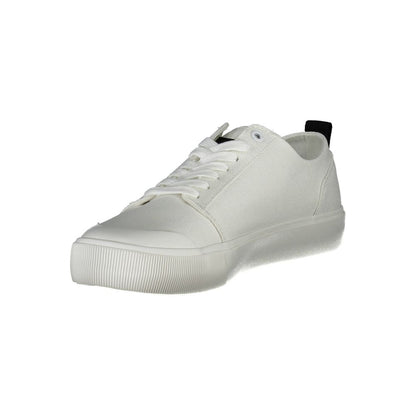 White Cotton Men Sneaker