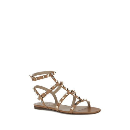 Beige Calf Leather Bos Taurus Sandals