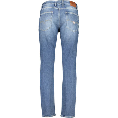 Blue Cotton Men Slim Jeans