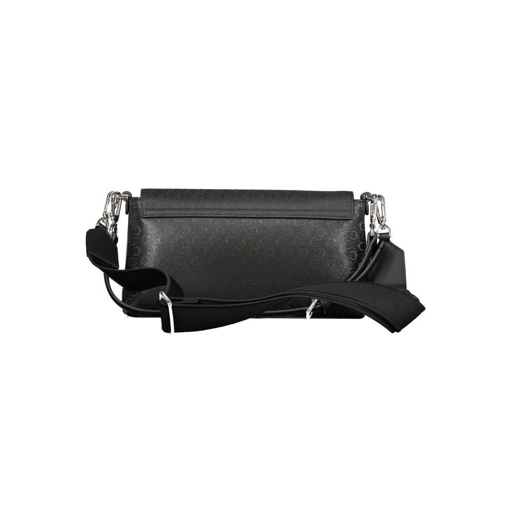 Black Polyester Women Handbag