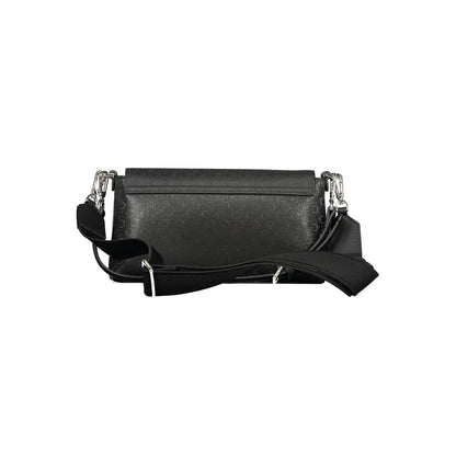 Black Polyester Women Handbag