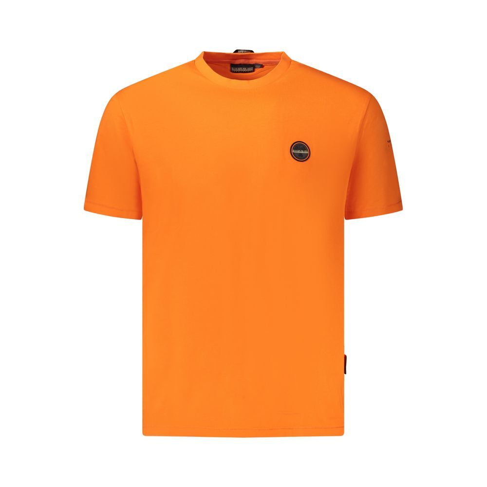 Orange Cotton Men T-Shirt