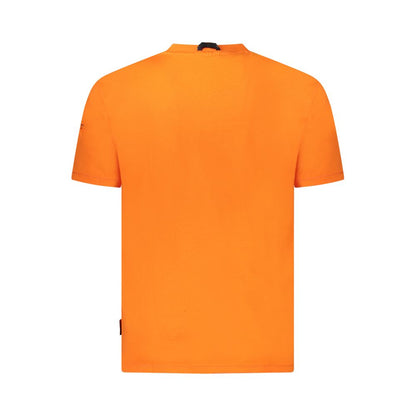 Orange Cotton Men T-Shirt