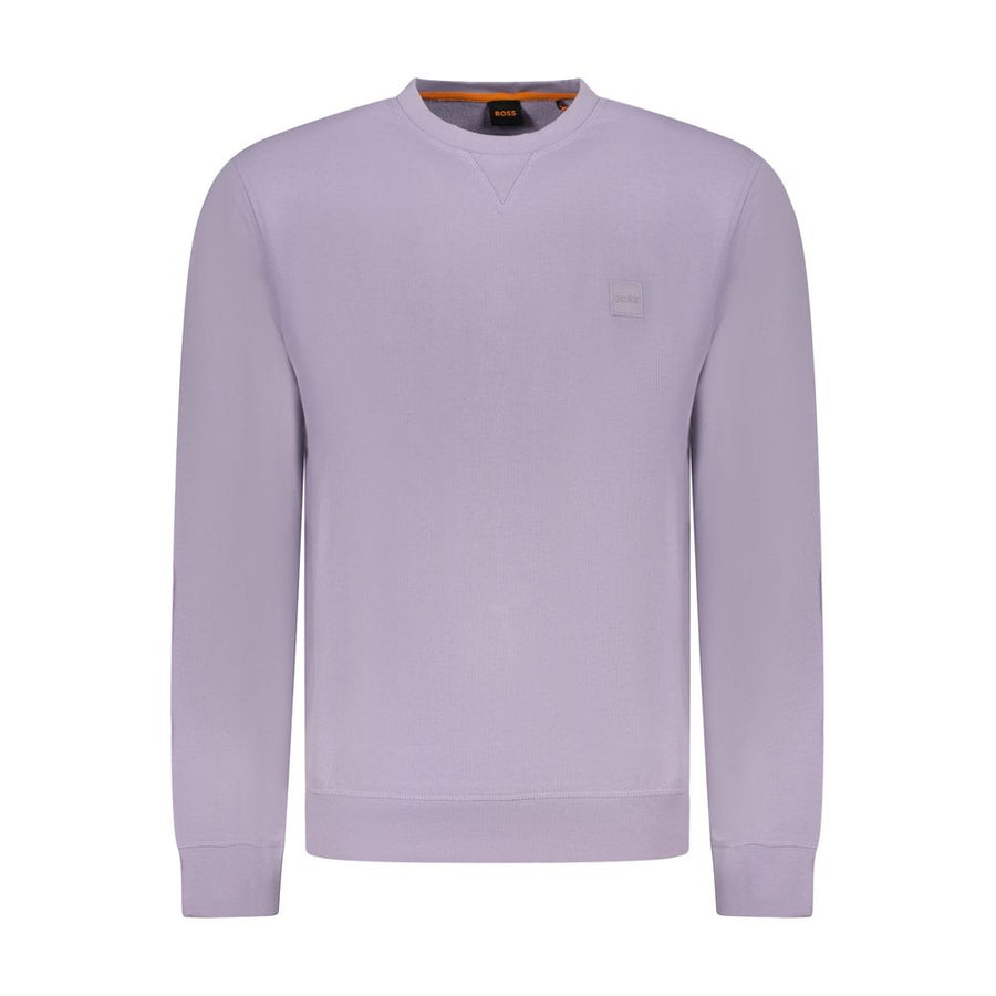 Purple Cotton Men Sweater
