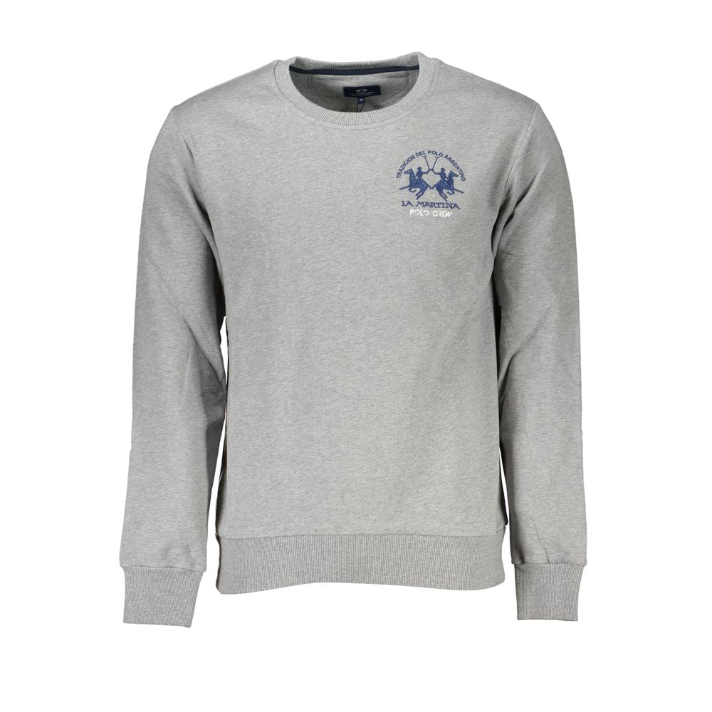 Gray Cotton Men Sweatshirt
