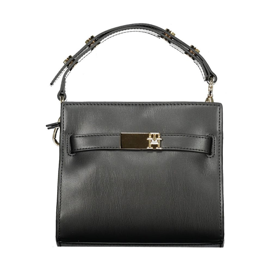 Black Polyethylene Women Handbag