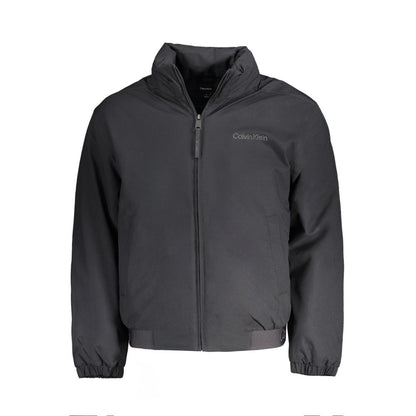 Black Polyester Men's Jacket