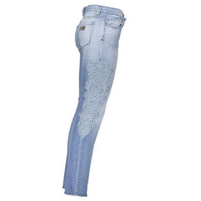 Blue Cotton Women Jeans