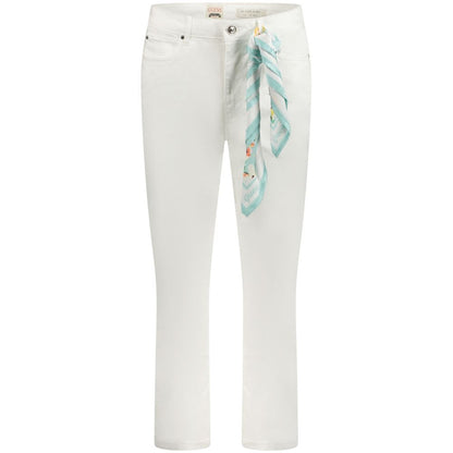 White Cotton Women Skinny Jean