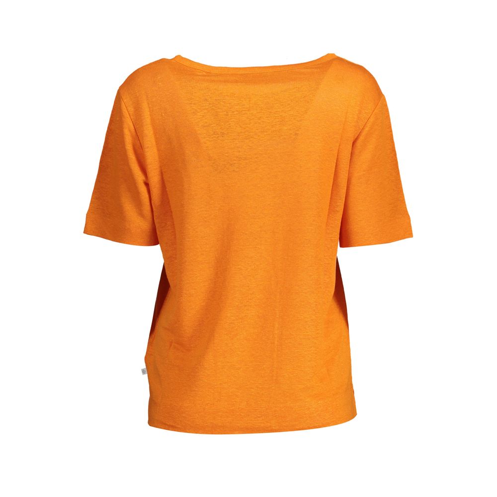 Orange Linen Women T-Shirt