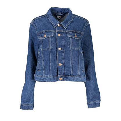 Blue Cotton Women Jacket