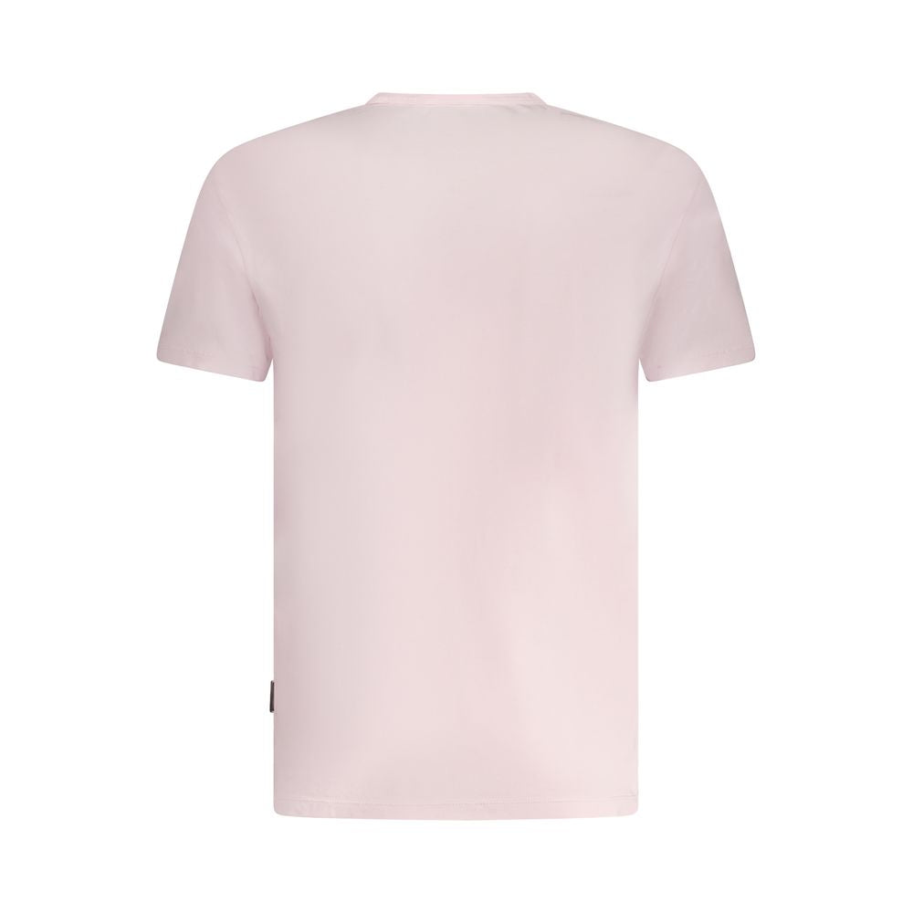 Pink Cotton Men T-Shirt