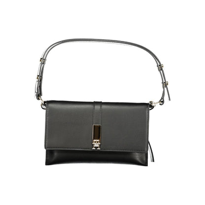 Black Polyethylene Women Handbag