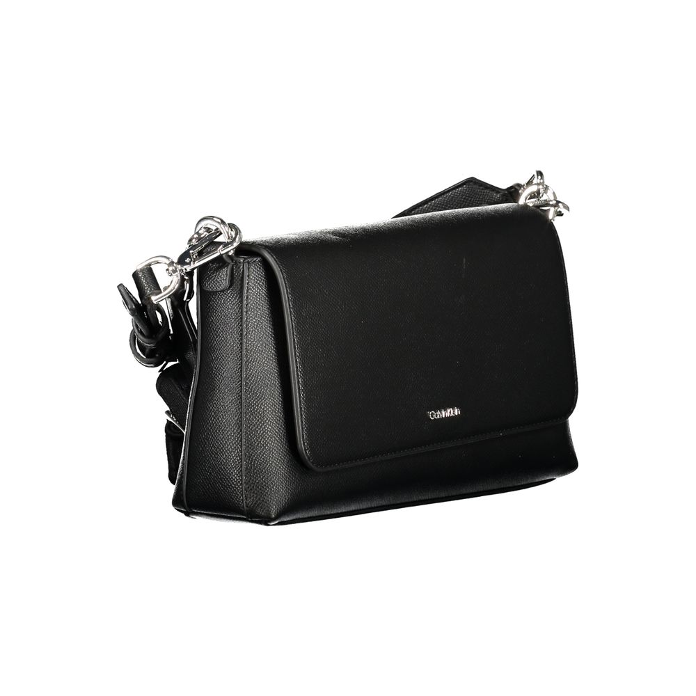Black Polyethylene Women Handbag