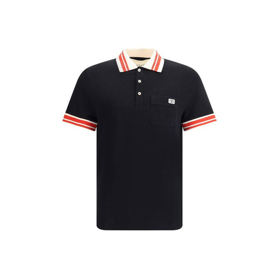 Black Cotton Polo Shirt