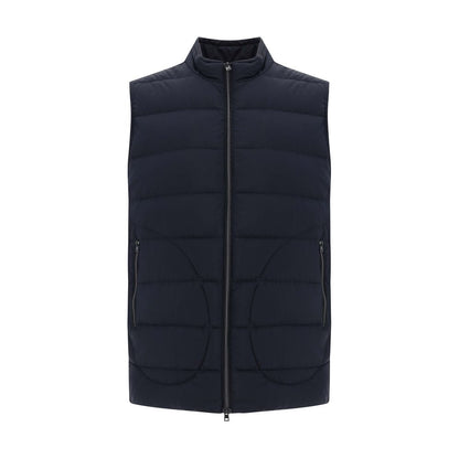 Black Polyamide Sleveless Jacket
