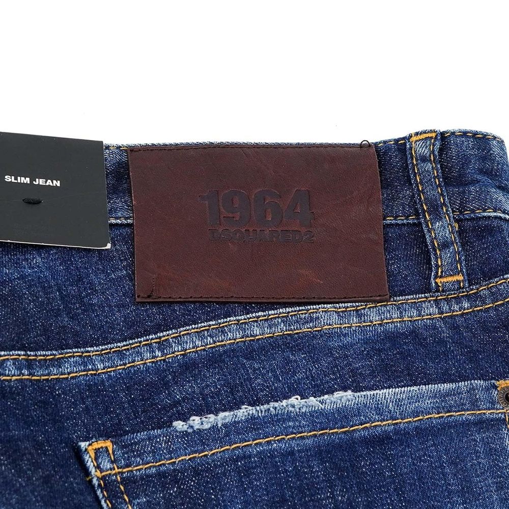 Blue Cotton Men Slim Jean