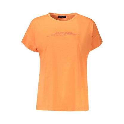 Orange Cotton Women T-Shirt