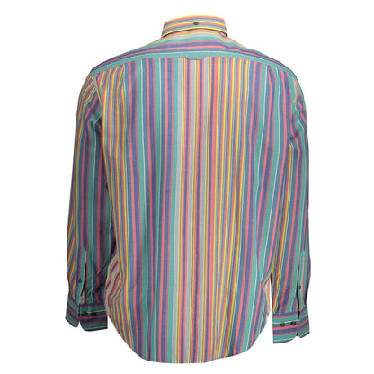 Blue Cotton Men Shirt