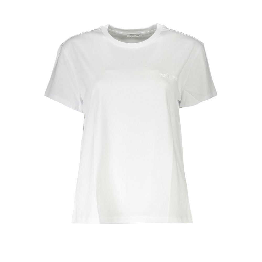 White Cotton Women T-Shirt