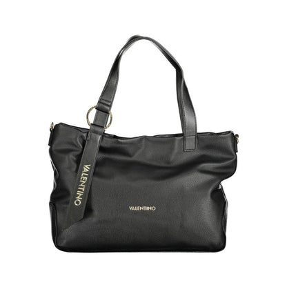 Black Polyethylene Women Handbag