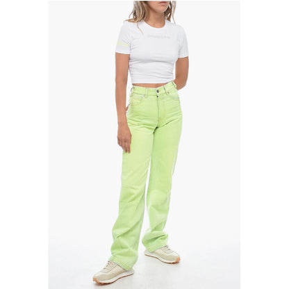Coated Denim Mom Fit Denims 22cm