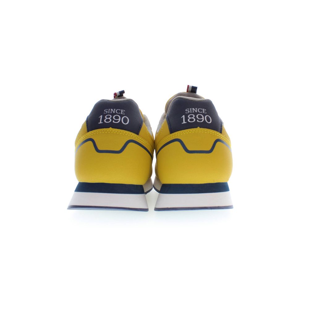 Yellow Polyester Men Sneaker