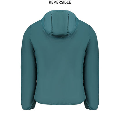 Green Polyamide Men Reversible Jacket