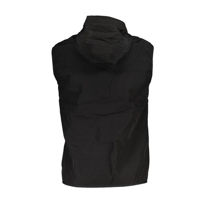 Black Polyester Men Jacket