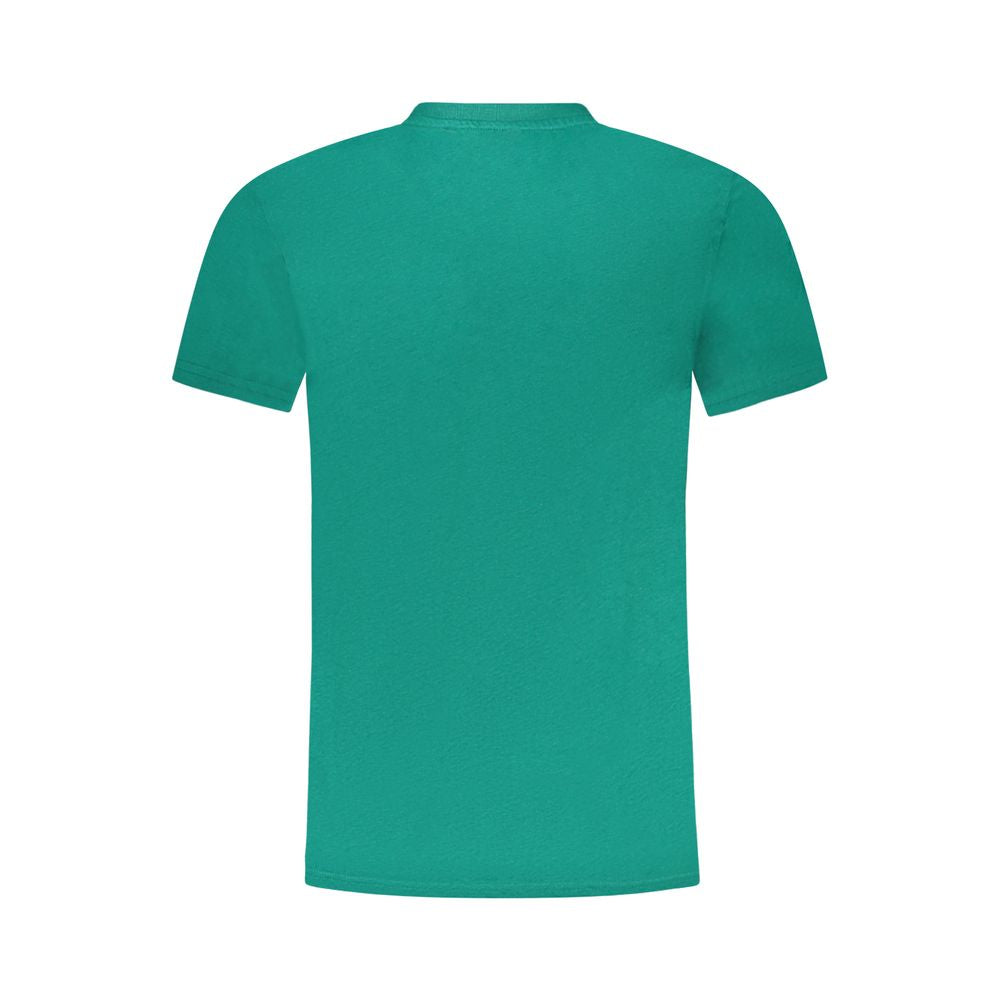 Green Cotton Men T-Shirt