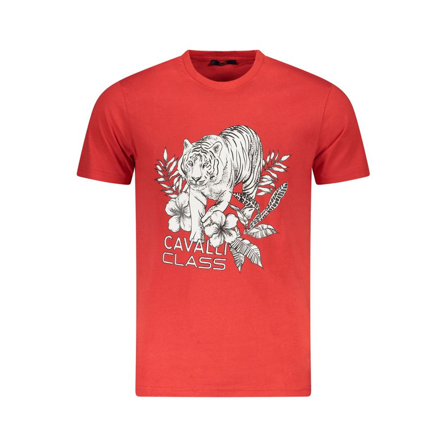Red Cotton Men T-Shirt