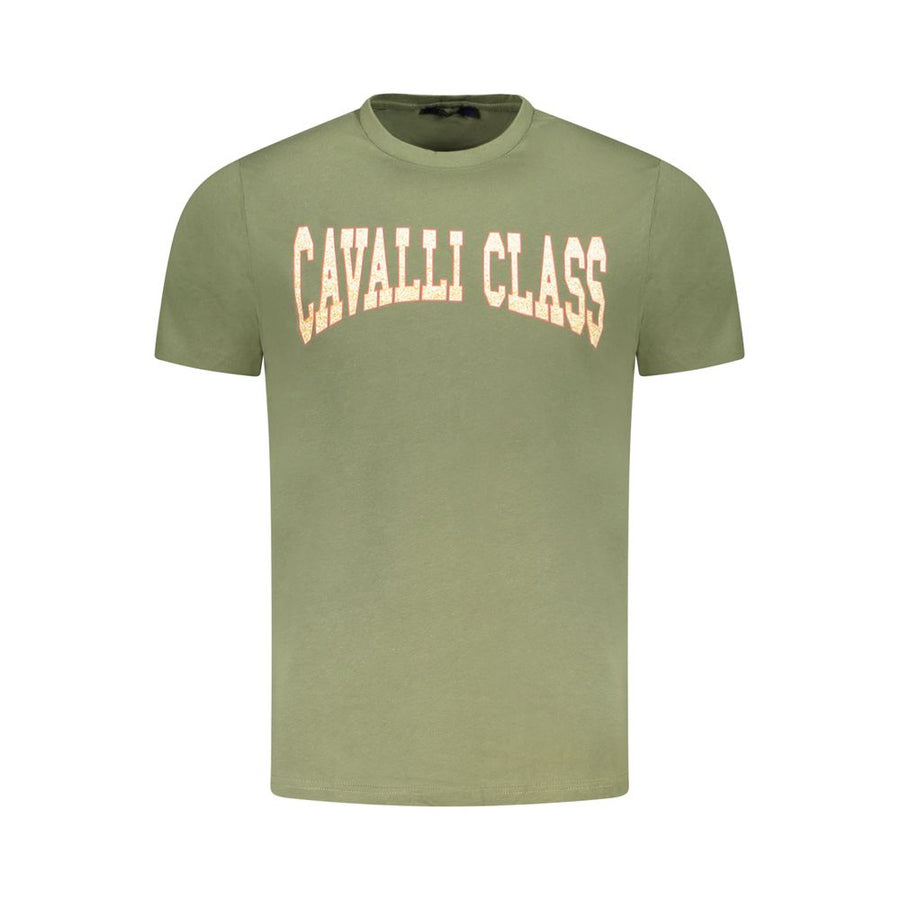 Green Cotton Men T-Shirt