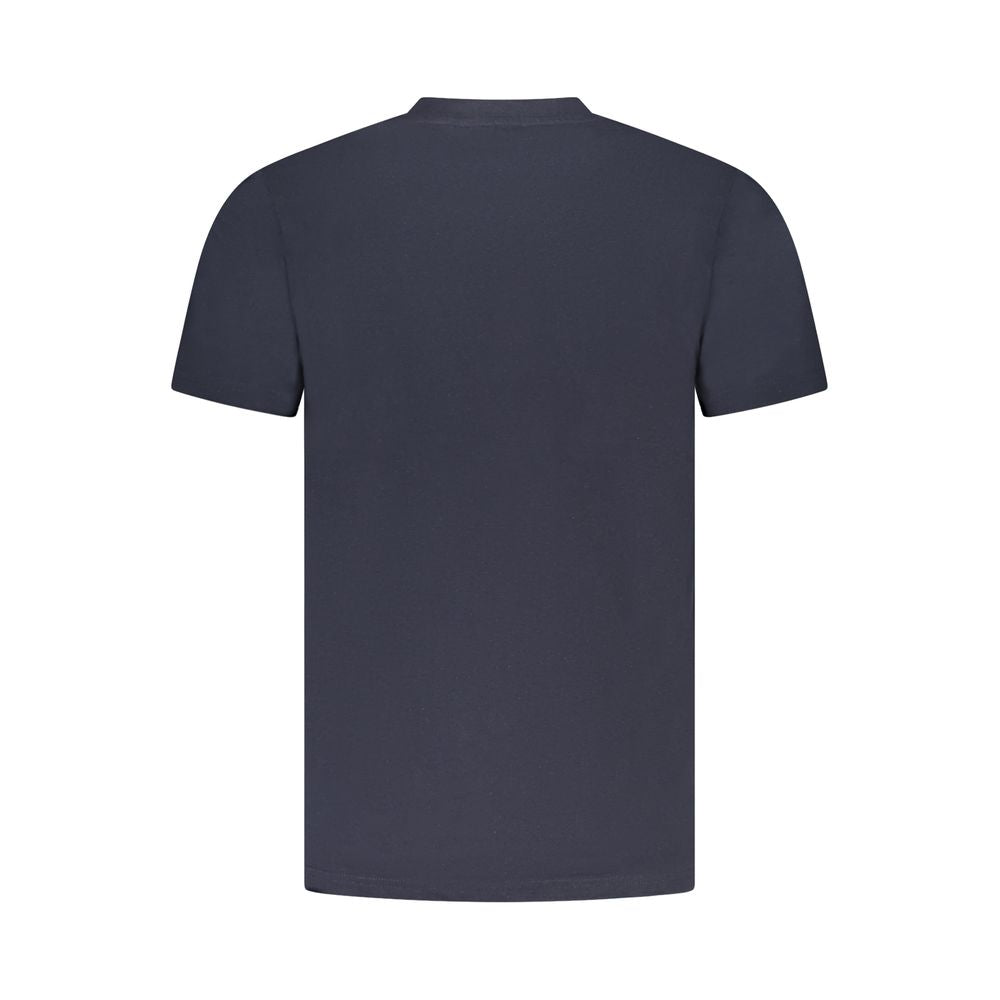 Blue Cotton Men T-Shirt