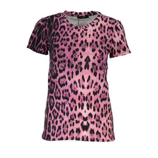 Pink Cotton Women T-Shirt